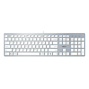 Adesso AKB-730UW Keyboard, Silver/White