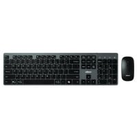 Adesso WKB-7300 Wireless Keyboard and Mouse, 2.4 GHz Frequency/30 ft Wireless Range, Gray/Black