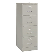 Alera Economy Vertical File, 4 Legal-Size File Drawers, Light Gray, 18" x 25" x 52" (ALEHVF1952LG)