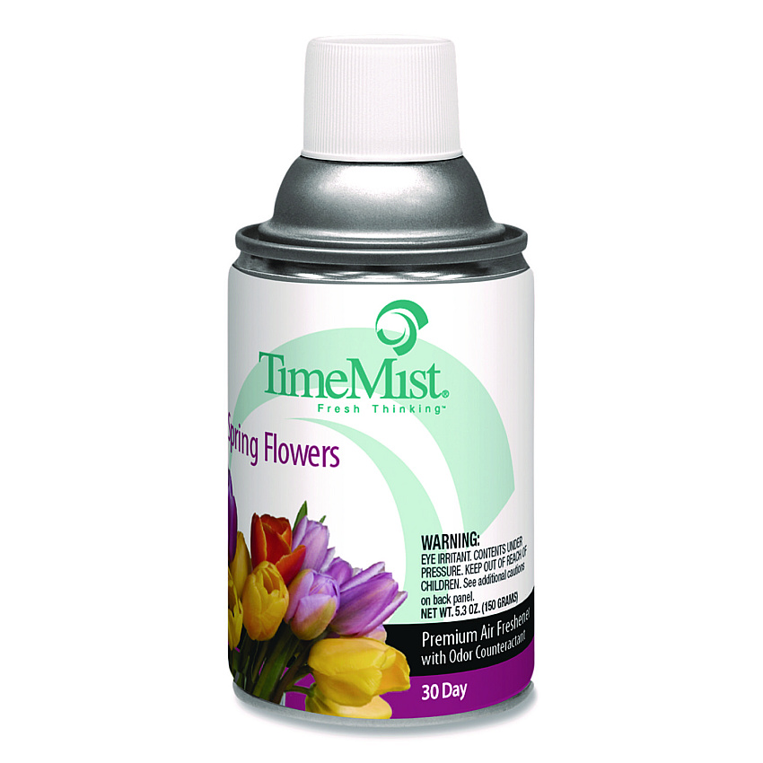 TimeMist Premium Metered Air Freshener Refill, Spring Flowers, 6.6 oz Aerosol Spray (TMS1042712EA)
