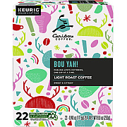 Caribou Coffee BOU YAH K-Cup Pods, Light Roast, 22/Box (GMT6865)