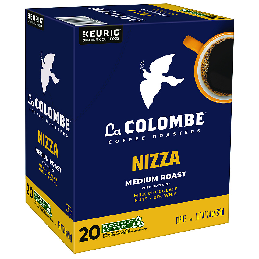 La Colombe Coffee K-Cup Pods, Nizza Medium Roast, 20/Box (GMT0327)
