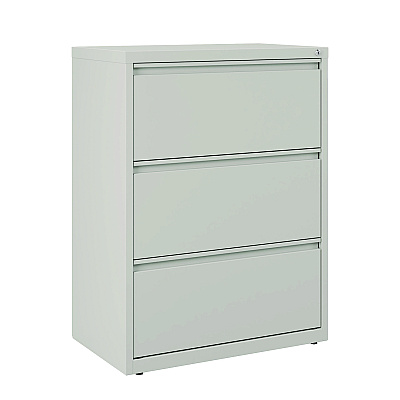 Alera Lateral File, 3 Legal/Letter-Size File Drawers, Light Gray, 30" x 18.62" x 40.25" (ALEHLF3041LG)