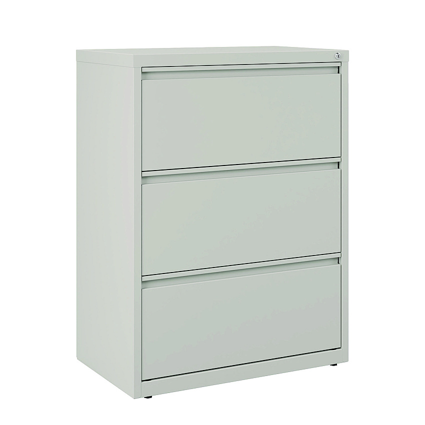 Alera Lateral File, 3 Legal/Letter-Size File Drawers, Light Gray, 30" x 18.62" x 40.25" (ALEHLF3041LG)
