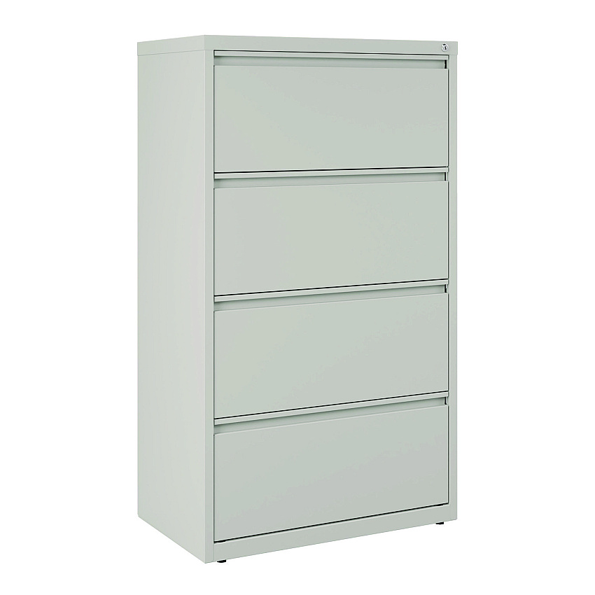 Alera Lateral File, 4 Legal/Letter-Size File Drawers, Light Gray, 30" x 18.62" x 52.5" (ALEHLF3054LG)