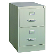 Alera Two-Drawer Economy Vertical File, 2 Legal-Size File Drawers, Light Gray, 15" x 25" x 28.38" (ALEHVF1929LG)