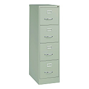 Alera Economy Vertical File, 4 Letter-Size File Drawers, Light Gray, 15" x 25" x 52" (ALEHVF1552LG)