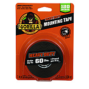 Gorilla Heavy Duty Mounting Tape, Permanent, Holds Up to 60 lb (1 lb per 2 in), 1 x 120, Black (GOR102441)