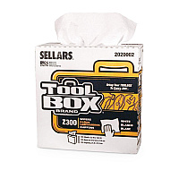 TOOLBOX Z300 Pop-Up Wipers, 1-Ply, 8.5 x 16.5, White, 8/Carton (SLR2020002)