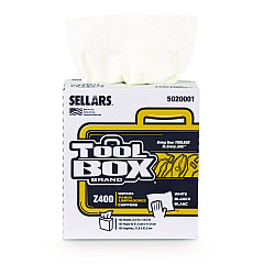 TOOLBOX Z400 Interfold Pop-Up Wipers, 1-Ply, 8.5 x 16.5, White, 12/Carton (SLR5020001)