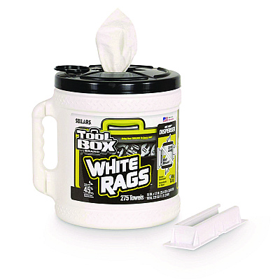 TOOLBOX Z300 Wipers Big Grip Dispenser, 1-Ply, 10 x 12, White, 2/Carton (SLR20420)