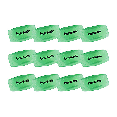 Boardwalk Bowl Clip, Cucumber Melon Scent, Green, 12/Box (BWKCLIPCME)