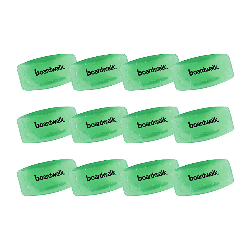 Boardwalk Bowl Clip, Cucumber Melon Scent, Green, 12/Box (BWKCLIPCME)