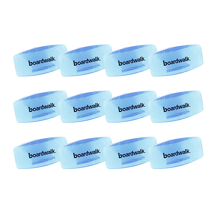 Boardwalk Bowl Clip, Cotton Blossom Scent, Blue, 12/Box (BWKCLIPCBL)