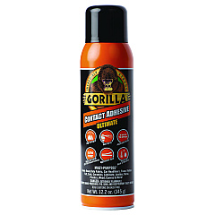 Gorilla Contact Adhesive Ultimate, 12.2 oz Aerosol Spray, Dries Light Yellow (GOR109852)