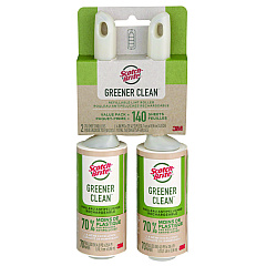Scotch-Brite Greener Clean Lint Roller, 4" x 29.4 ft, 70 Sheets/Roll, 2/Pack (MMM841RS70TP)