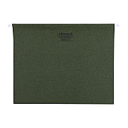 Universal Hanging File Folders, Letter Size, 1/5-Cut Tabs, Standard Green, 25/Box (UNV14115)