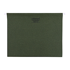 Universal Hanging File Folders, Letter Size, 1/5-Cut Tabs, Standard Green, 25/Box (UNV14115)