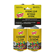 Scotch-Brite Extreme Clean Lint Roller, 4" x 54.59 ft, 100 Sheets/Roll, 2/Pack (MMM830RS100TP)