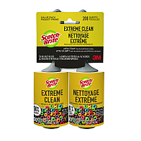 Scotch-Brite Extreme Clean Lint Roller, 4" x 54.59 ft, 100 Sheets/Roll, 2/Pack (MMM830RS100TP)