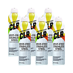 CLR Spot-Free Stainless Steel Cleaner, Citrus, 12 oz Can, 6/Carton (JELCSS12)