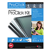 GBC Instant Report Kit, 5/16" Capacity, Clear/Black Cover, Black Spine (GBC2515665)