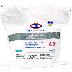 Clorox Healthcare VersaSure Cleaner Disinfectant Wipes, 1-Ply, 12 x 12, Fragranced, White, 110/Pouch (CLO31761EA)