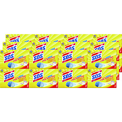 S.O.S. Steel Wool Soap Pad, Steel, 4/box, 24 Boxes/carton (CLO98041)
