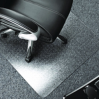 Floortex Cleartex Ultimat Polycarbonate Chair Mat for Low/Medium Pile Carpet, 48 x 53, Clear (FLRER1113423ER)
