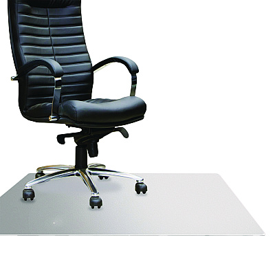 Floortex Cleartex MegaMat Heavy-Duty Polycarbonate Mat for Hard Floor/All Carpet, 46 x 53, Clear (FLRECM121345ER)