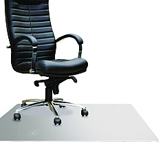 Floortex Cleartex MegaMat Heavy-Duty Polycarbonate Mat for Hard Floor/All Carpet, 46 x 60, Clear (FLRECM121525ER)