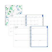 Blue Sky Lindley Weekly/Monthly Planner, Floral Artwork, 11 x 8.5, White/Blue/Green Cover, 12-Month (Jan to Dec): 2026 (100654)