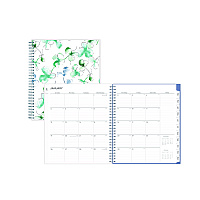 Blue Sky Lindley Monthly Planner, Floral Artwork, 10 x 8, White/Blue/Green Cover, 12-Month (Jan to Dec): 2026 (101582)