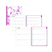 Blue Sky Breast Cancer Awareness Create-Your-Own Cover Weekly/Monthly Planner, Orchids Artwork, 11 x 8.5, 12-Month (Jan to Dec): 2026 (137268)