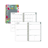 Blue Sky Sophie Frosted Weekly/Monthly Planner, Floral Artwork, 8 x 5, Multicolor Cover, 12-Month (Jan to Dec): 2026 (140088)