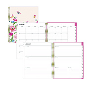Blue Sky Fly By Frosted Weekly/Monthly Planner, Butterflies Artwork, 11 x 8.5, Blush/Pink Cover, 12-Month (Jan to Dec): 2026 (140195)