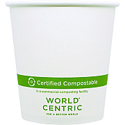 World Centric Paper Hot Cups, White, 1,000/Carton (WORCUPA10)