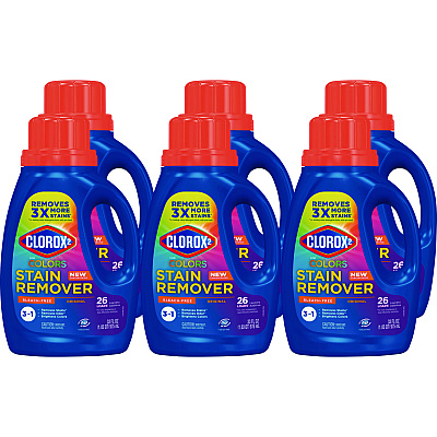 Clorox 2 For Colors Stain Remover and Laundry Additive, Regular, 33 oz Bottle, 6/Carton (CLO30037)
