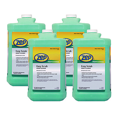 Zep Professional Industrial Hand Cleaner, Easy Scrub, Lemon Scent, 1 gal Bottle, 4/Carton (ZPP1049469)