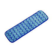 AbilityOne 8125017186096 SKILCRAFT Microfiber Flat Wet Mop - Reusable, 18 x 5.5, Blue, 12/Box (NSN7167185)