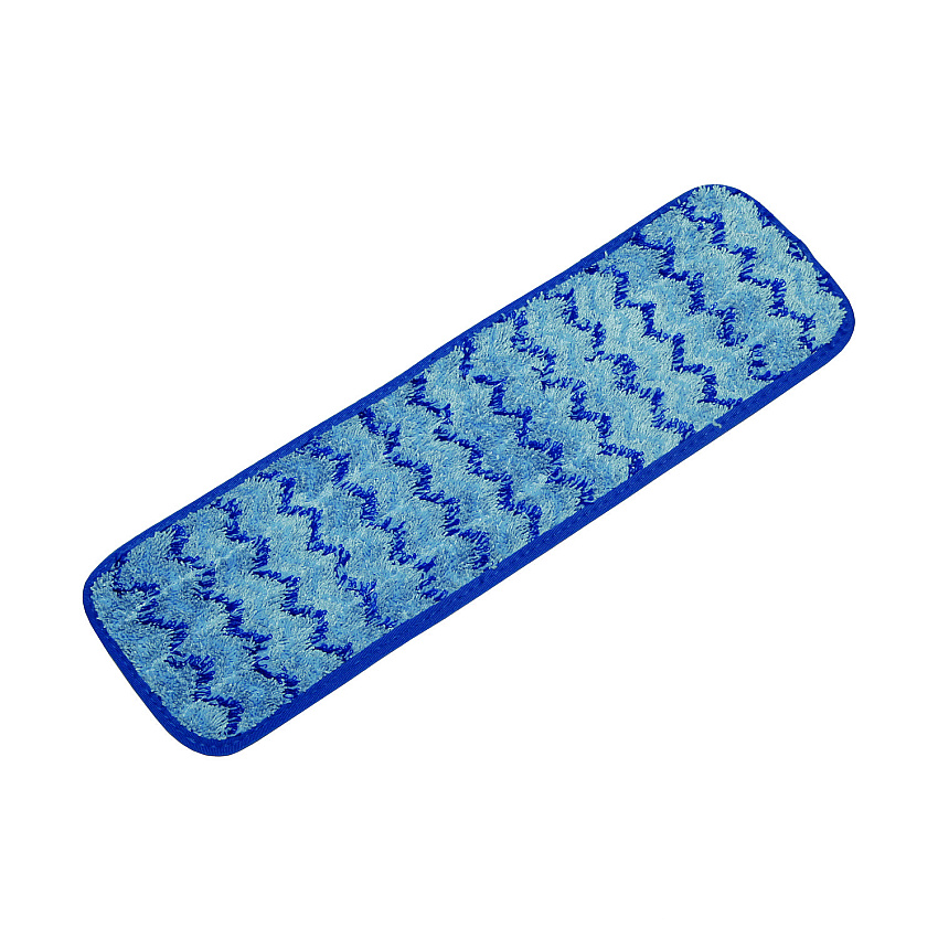 AbilityOne 8125017186096 SKILCRAFT Microfiber Flat Wet Mop - Reusable, 18 x 5.5, Blue, 12/Box (NSN7167185)