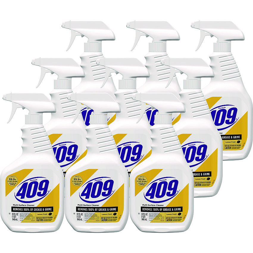 Formula 409 Multi-Surface Cleaner, Lemon, 32 oz Spray Bottle, 9/Carton (CLO30954)