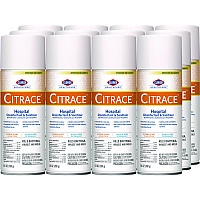 Clorox Healthcare Citrace Hospital Disinfectant and Sanitizer, Citrus, 14 oz Aerosol Spray, 12/Carton (CLO49100)