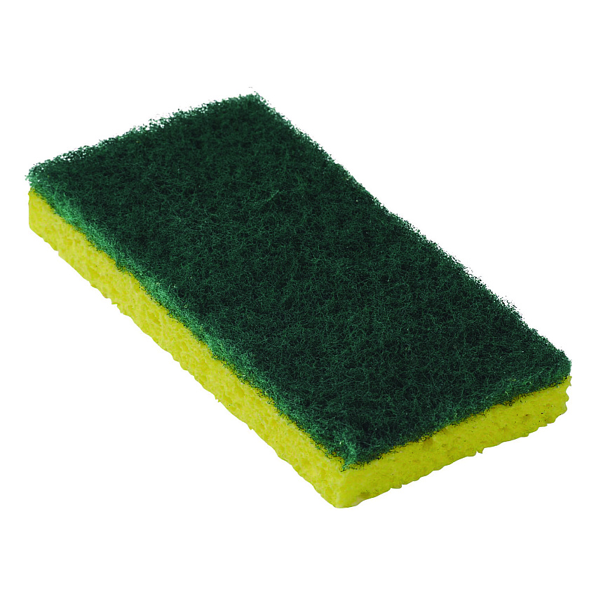 Americo Resort Cut Scrub Sponge, Medium Duty, 6.25 x 3.18, Green/Yellow, 40/Carton (AMF551013)