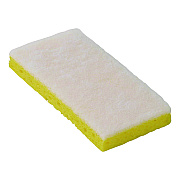 Americo Resort Cut Scrub Sponge, Light Duty, 6.25 x 3.18, White/Yellow, 40/Carton (AMF551026)