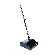 Boardwalk Lobby Dust Pan, 11.75 x 37, 34" Handle, Plastic/Aluminum, Black (BWK02600)