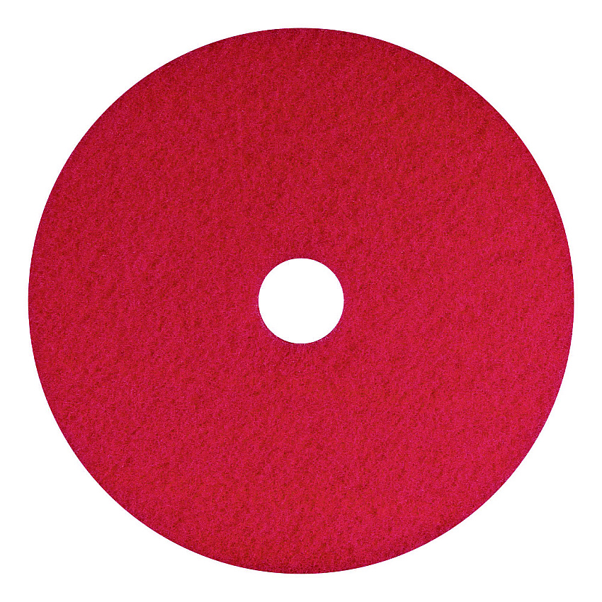 Americo Buffing Pads, 12" Diameter, Red, 5/Carton (AMF404412)