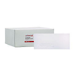 Universal Open-Side Business Envelope, 1 Window, #10, Commercial Flap, Gummed Closure, 4.13 x 9.5, White, 500/Box (UNV35211)