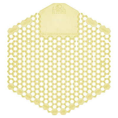 Fresh Products Wave 3D Urinal Deodorizer Screen, Citrus Scent, Yellow, 10/Box (FRS3WDS60CITBX)
