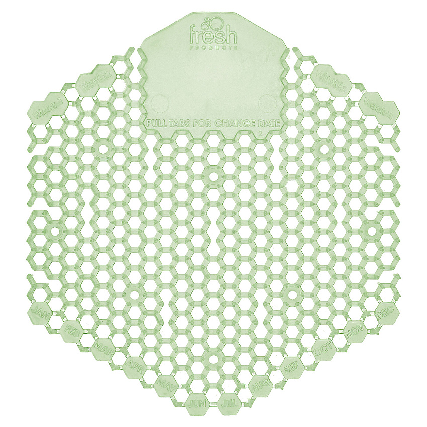 Fresh Products The Wave Urinal Deodorizer, Urinal Screens, Herbal Mint Scent, 58 g, 10/Box, 6 Boxes/Carton (FRS3WDS60MIN)